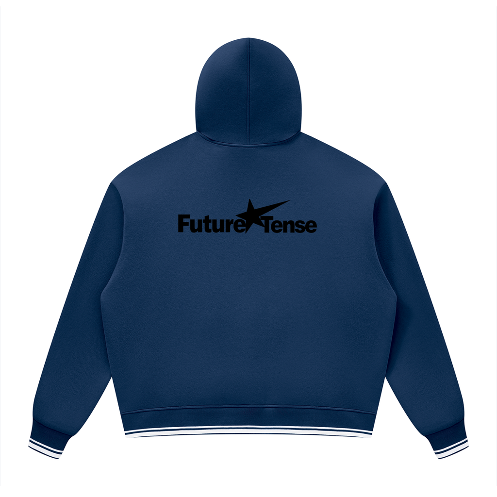 Unisex Oversized Color Block Fleece Hoodie