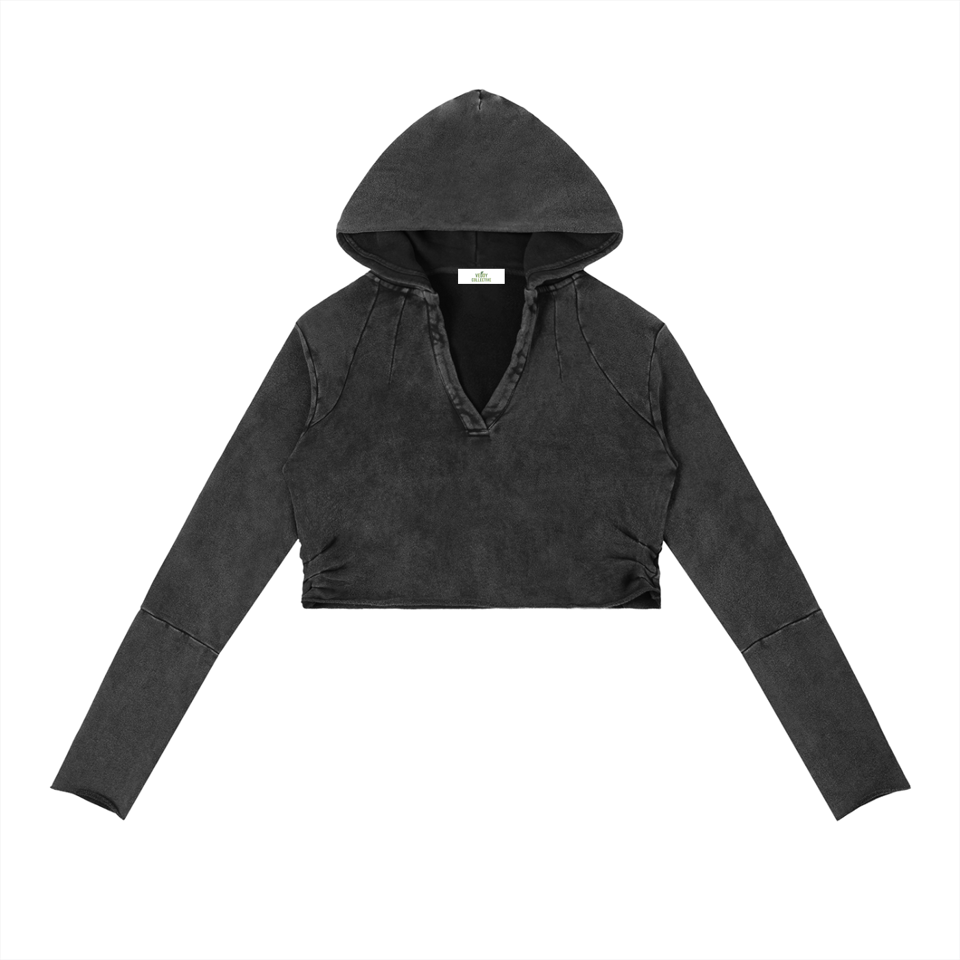 Vedoy,Collective,Raw,Edge,Vintage,Washed,Women,Cotton,Comfy,Comfortable,Hoodie,Hood