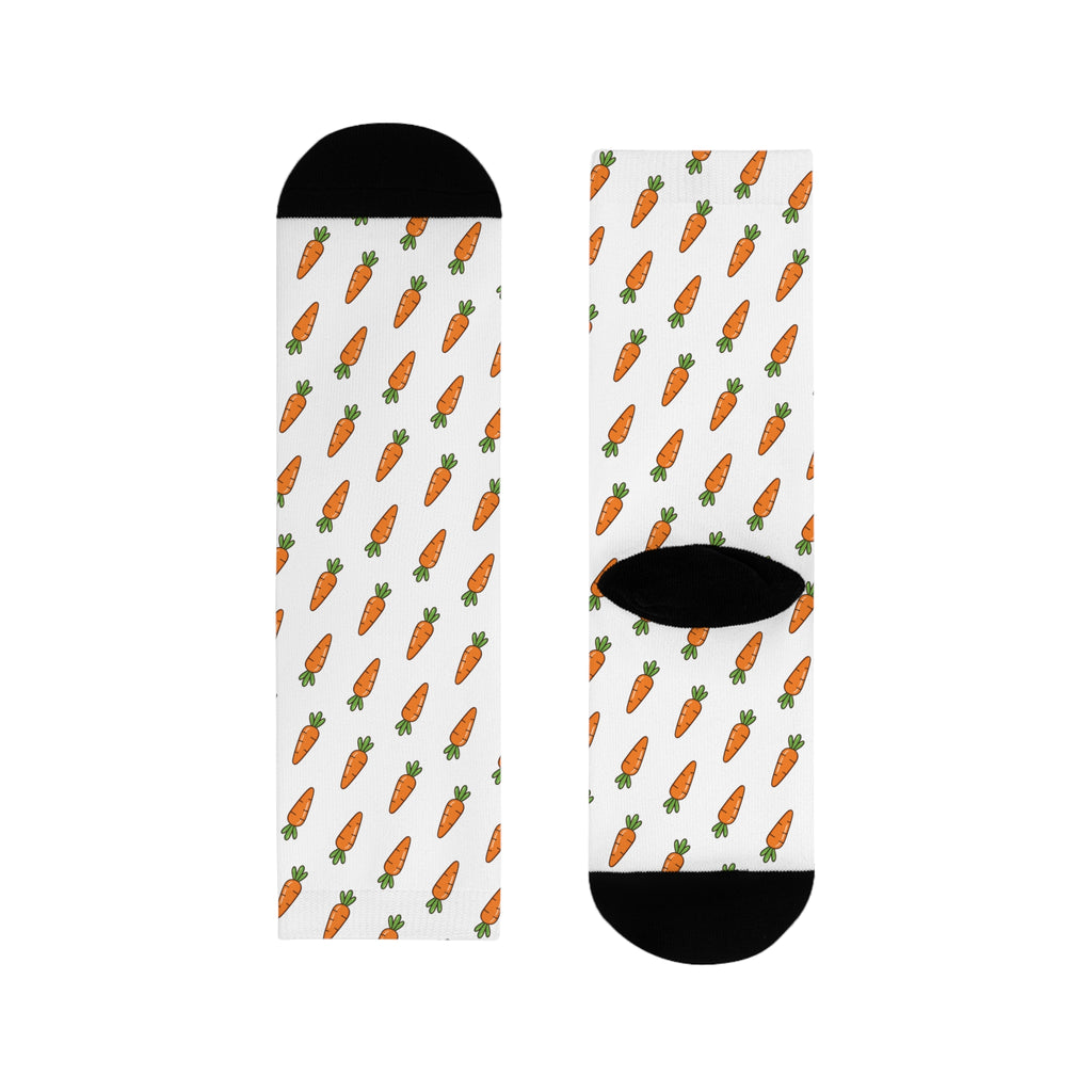 Carrot Pattern Crew Socks - Carrot Collection
