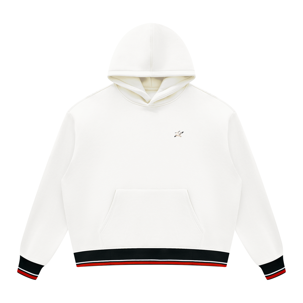 Unisex Oversized Color Block Fleece Hoodie
