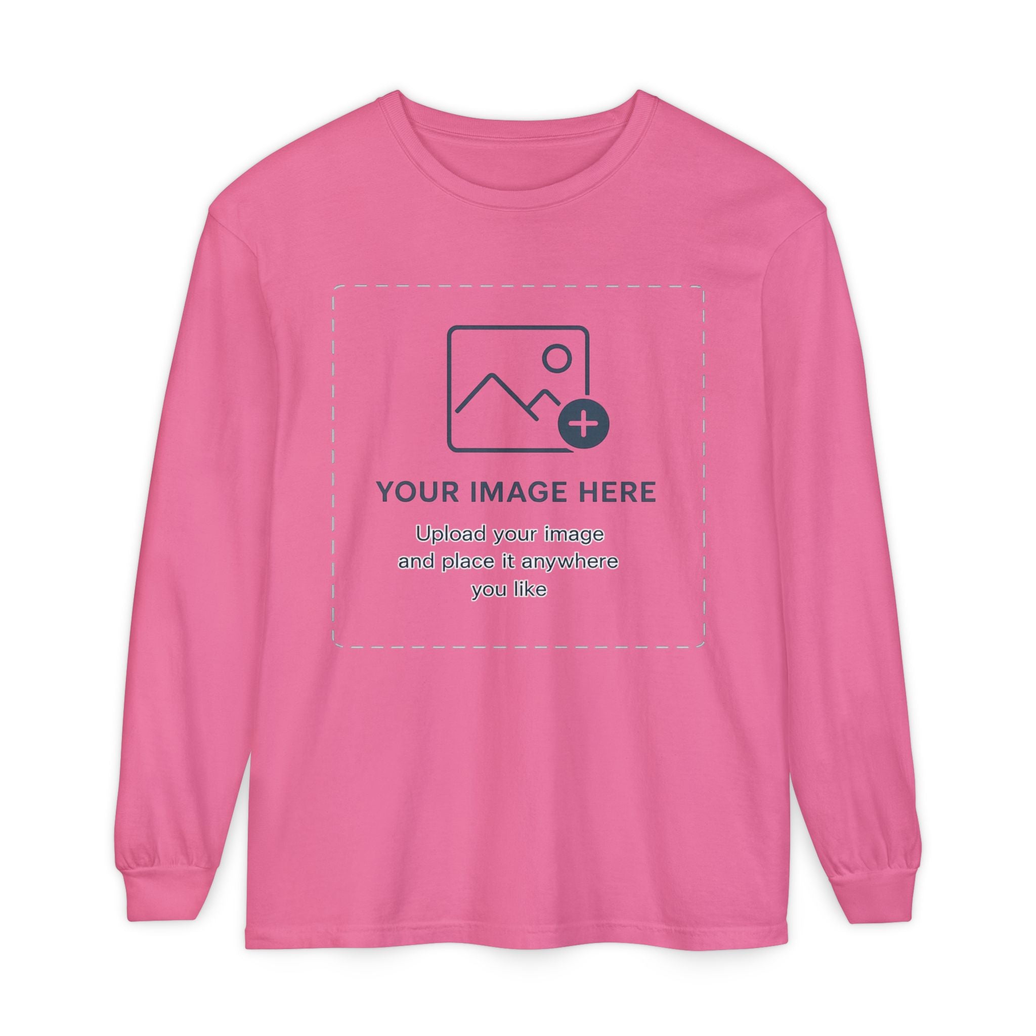 Custom Print - Unisex Garment-dyed Long Sleeve T-Shirt