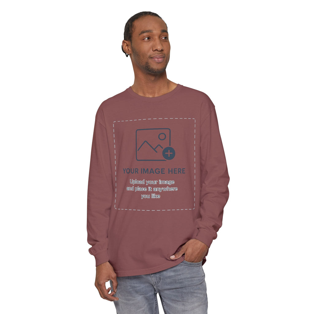 Custom Print - Unisex Garment-dyed Long Sleeve T-Shirt