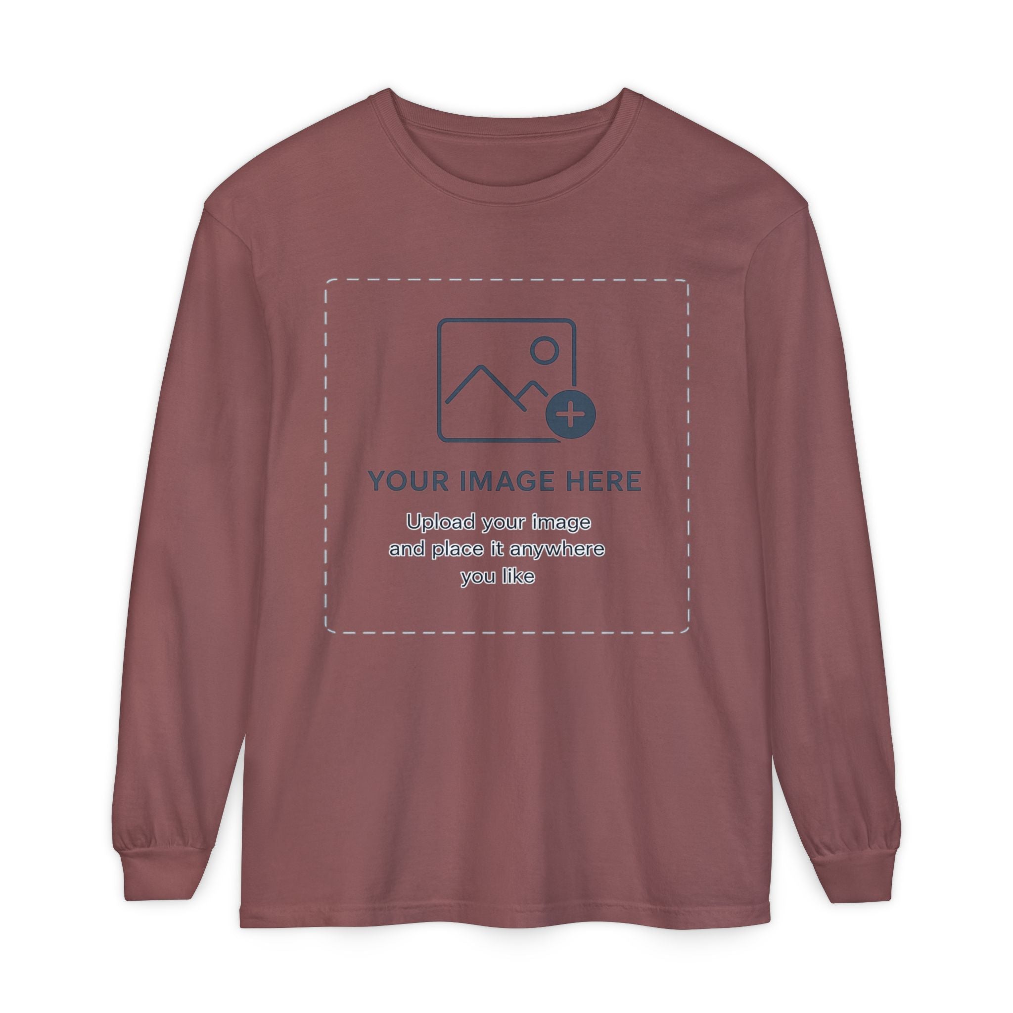 Custom Print - Unisex Garment-dyed Long Sleeve T-Shirt