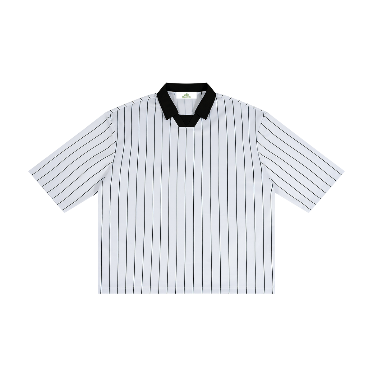 Vedoy,Collective,Striped,Thin,Sport,Gym,Idrett,boxy,collar,collared,unisex,men,women,femake,female,male,summer,sportsy,soccer,stripes,red,white,black,polyester