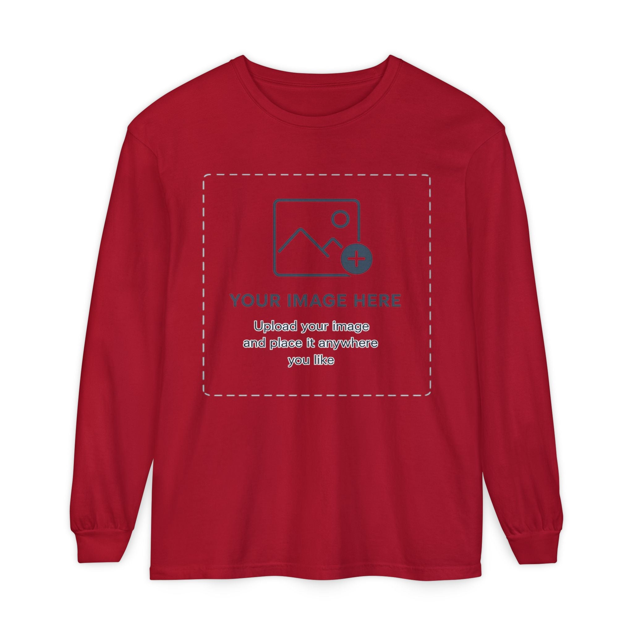 Custom Print - Unisex Garment-dyed Long Sleeve T-Shirt