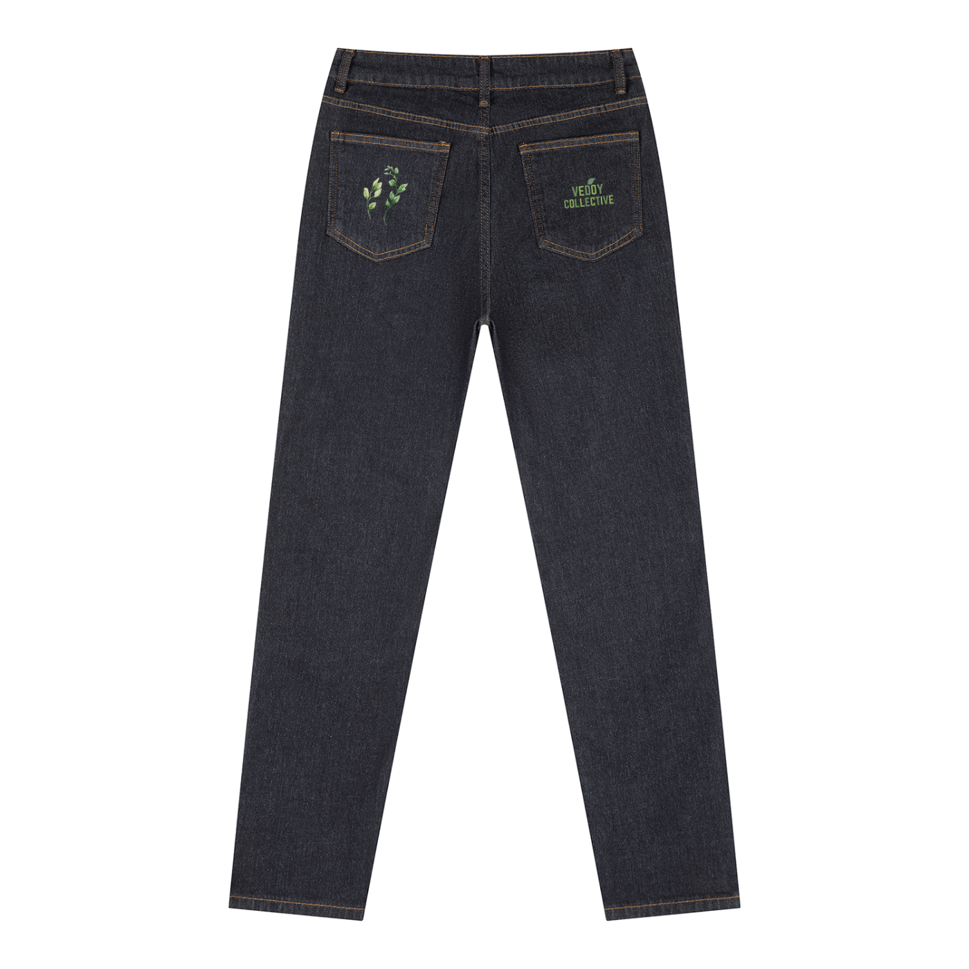 Denim jeans,Blue pants,Blå bukser,Olabukser,Leaf Collection ,Nature print,Nature print clothing,Vedoy Collective ,Cotton,Women