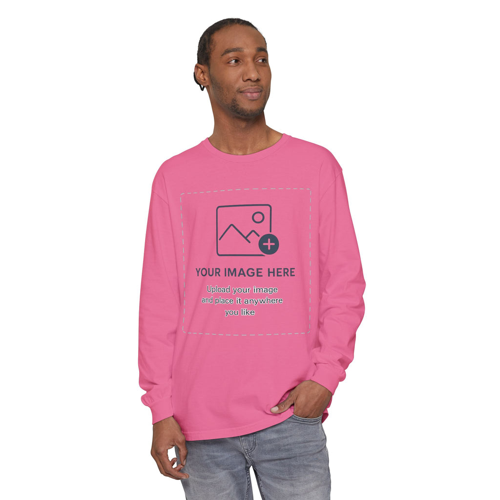 Custom Print - Unisex Garment-dyed Long Sleeve T-Shirt