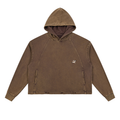 Vintage Washed Frayed-Hem Hoodie