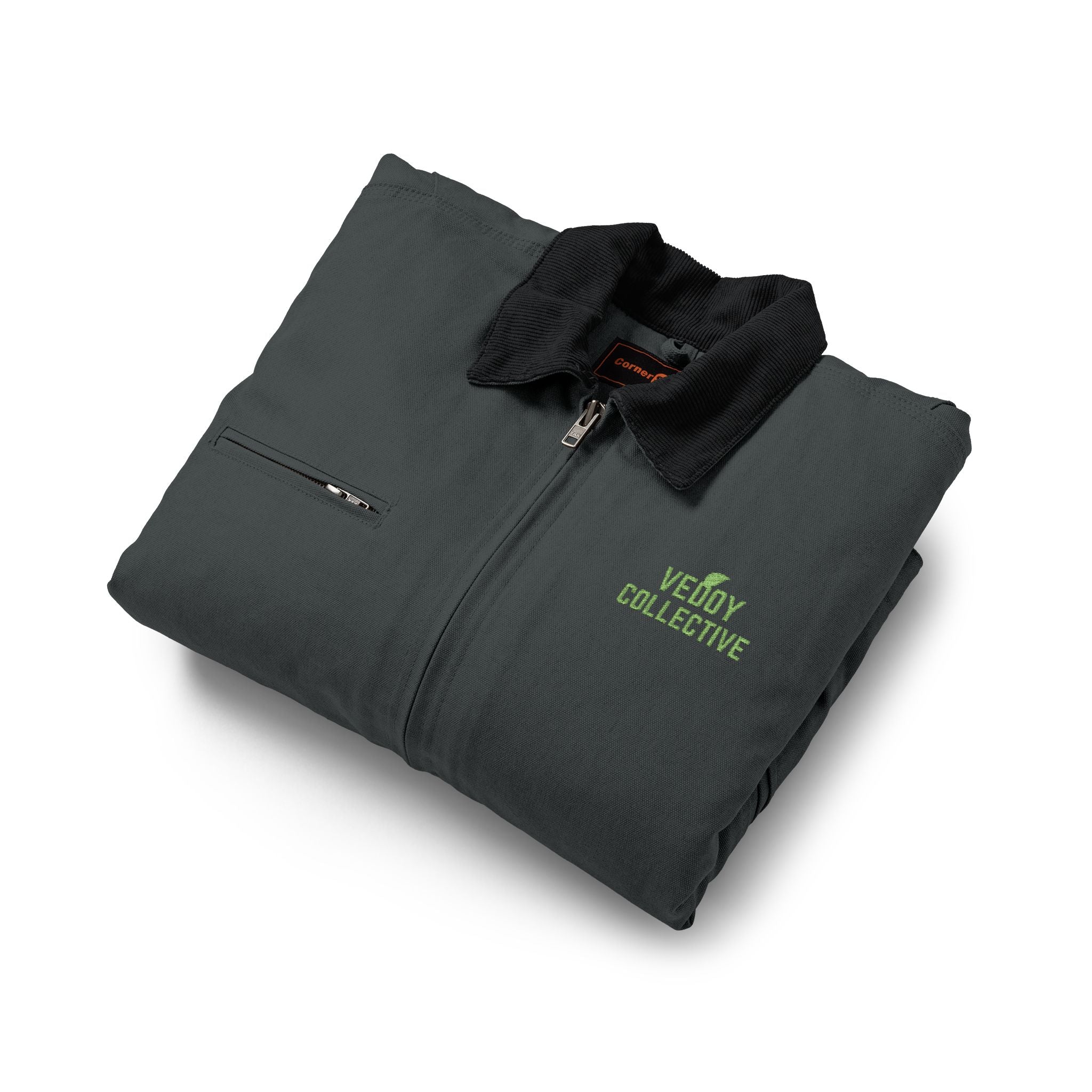 Work Jacket - Embroidered Logo Heavy-Duty Duck Cloth