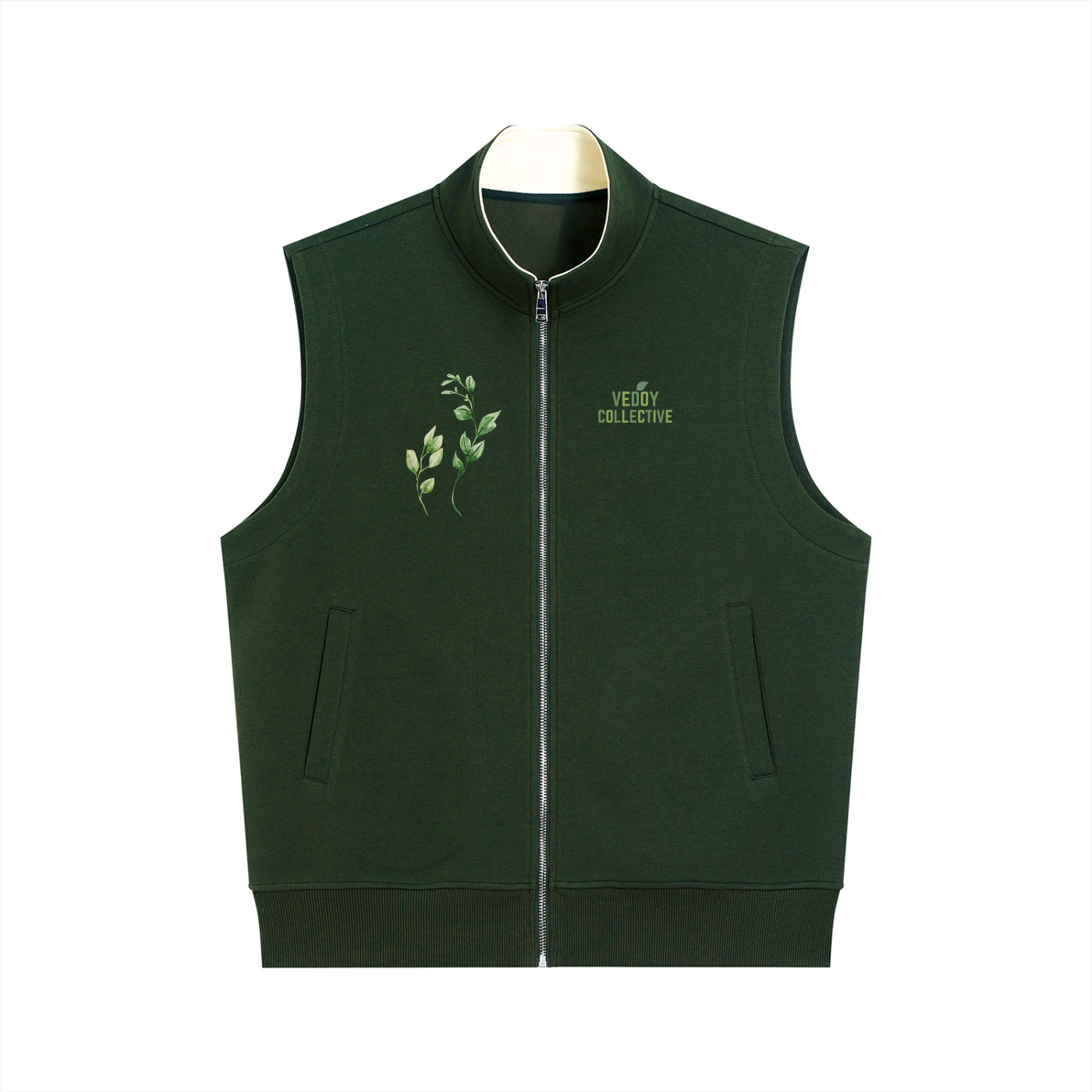 Vest,Jacket,Winter,Leaf Collection ,Heavyweight vest,Zip-up ,Cotton,Quality,Jacket ,Jakke