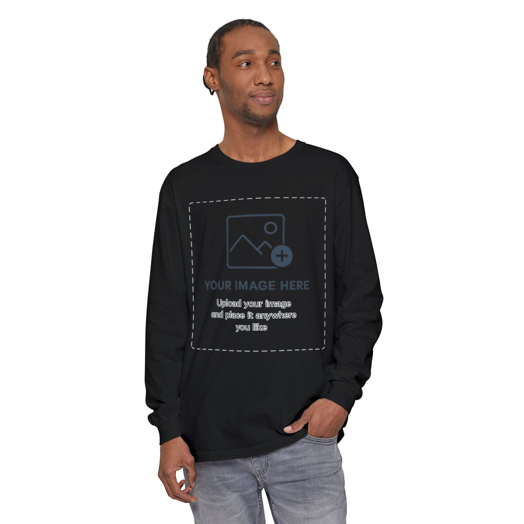 Custom Print - Unisex Garment-dyed Long Sleeve T-Shirt