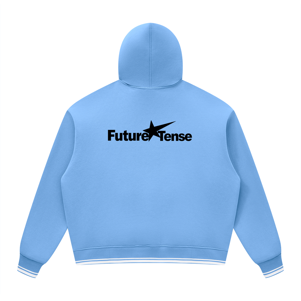 Unisex Oversized Color Block Fleece Hoodie