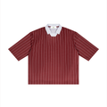 Vedoy,Collective,Striped,Thin,Sport,Gym,Idrett,boxy,collar,collared,unisex,men,women,femake,female,male,summer,sportsy,soccer,stripes,red,white,black,polyester