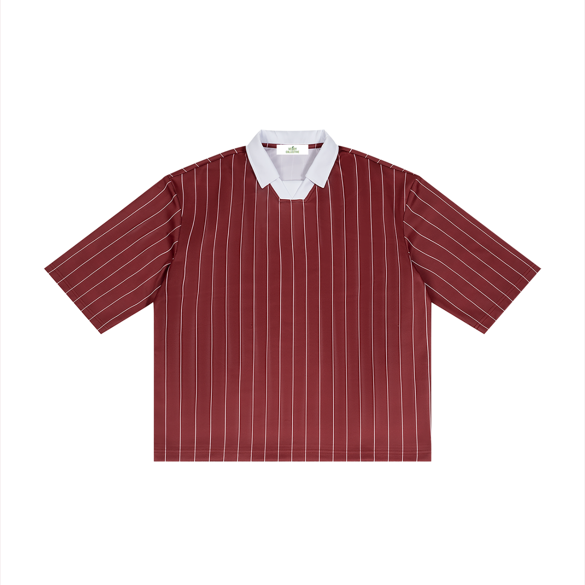 Vedoy,Collective,Striped,Thin,Sport,Gym,Idrett,boxy,collar,collared,unisex,men,women,femake,female,male,summer,sportsy,soccer,stripes,red,white,black,polyester