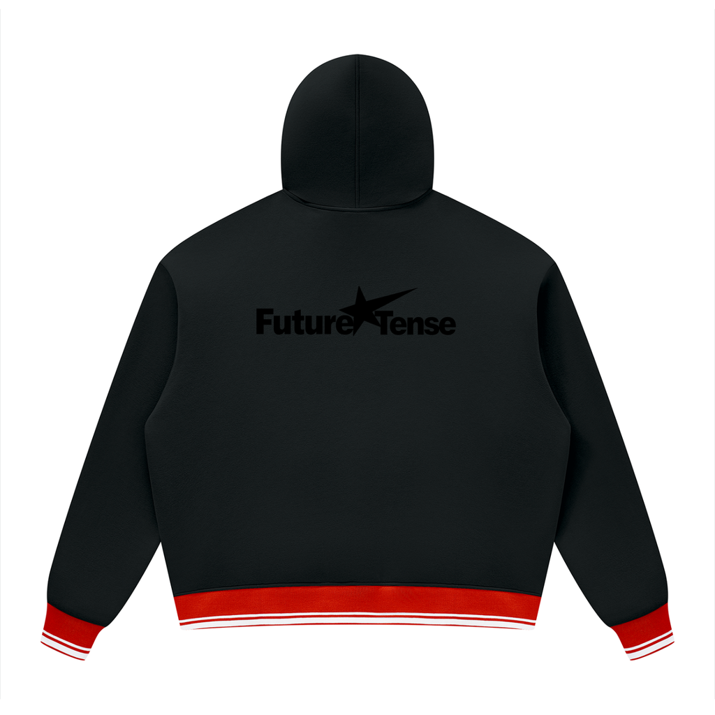 Unisex Oversized Color Block Fleece Hoodie