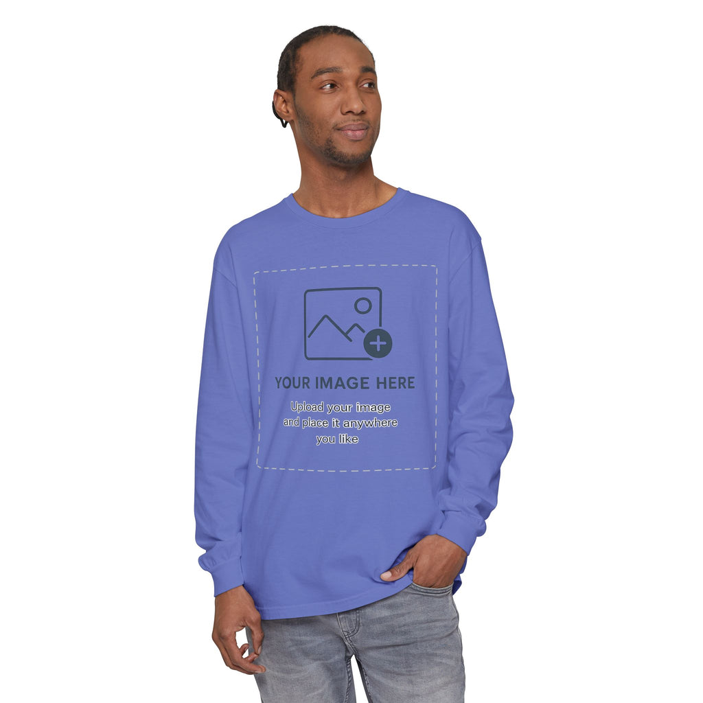Custom Print - Unisex Garment-dyed Long Sleeve T-Shirt