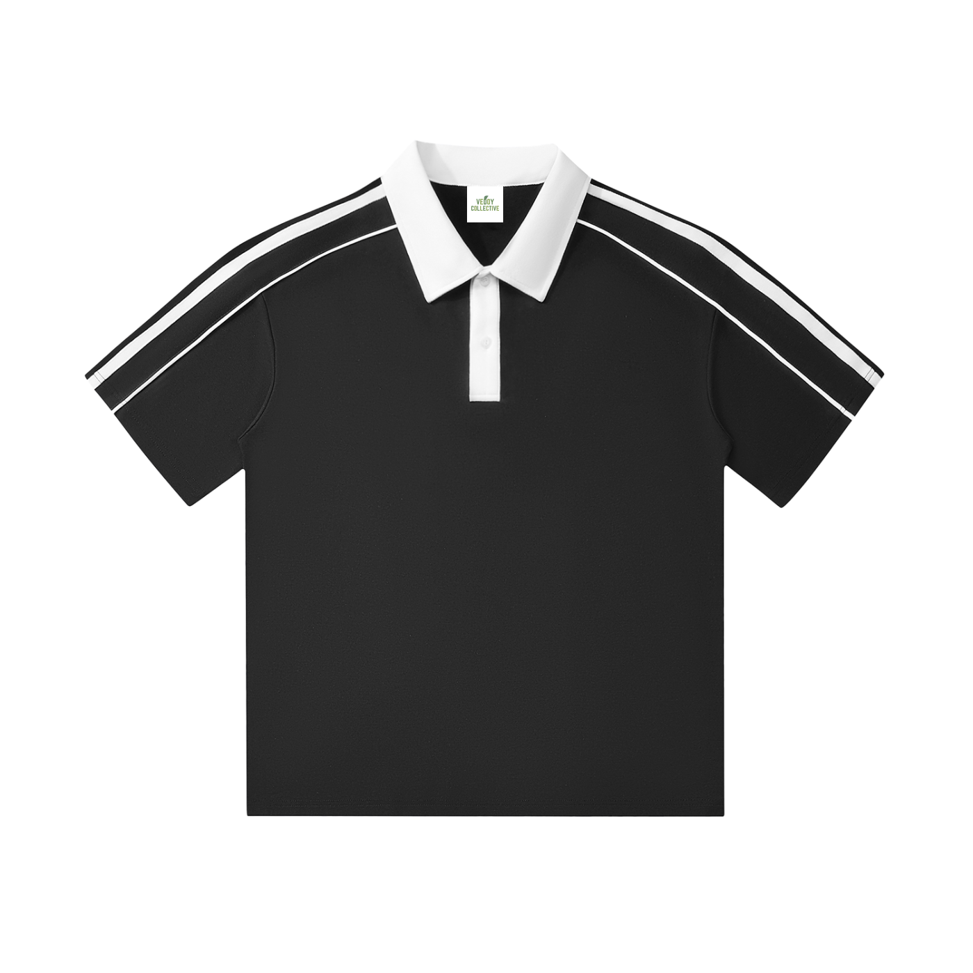Contrast Collar,Short-Sleeve,Polo ,Shirt,Vedoy Collective,cotton,Comfy,High-Quality,Unisex,Formal