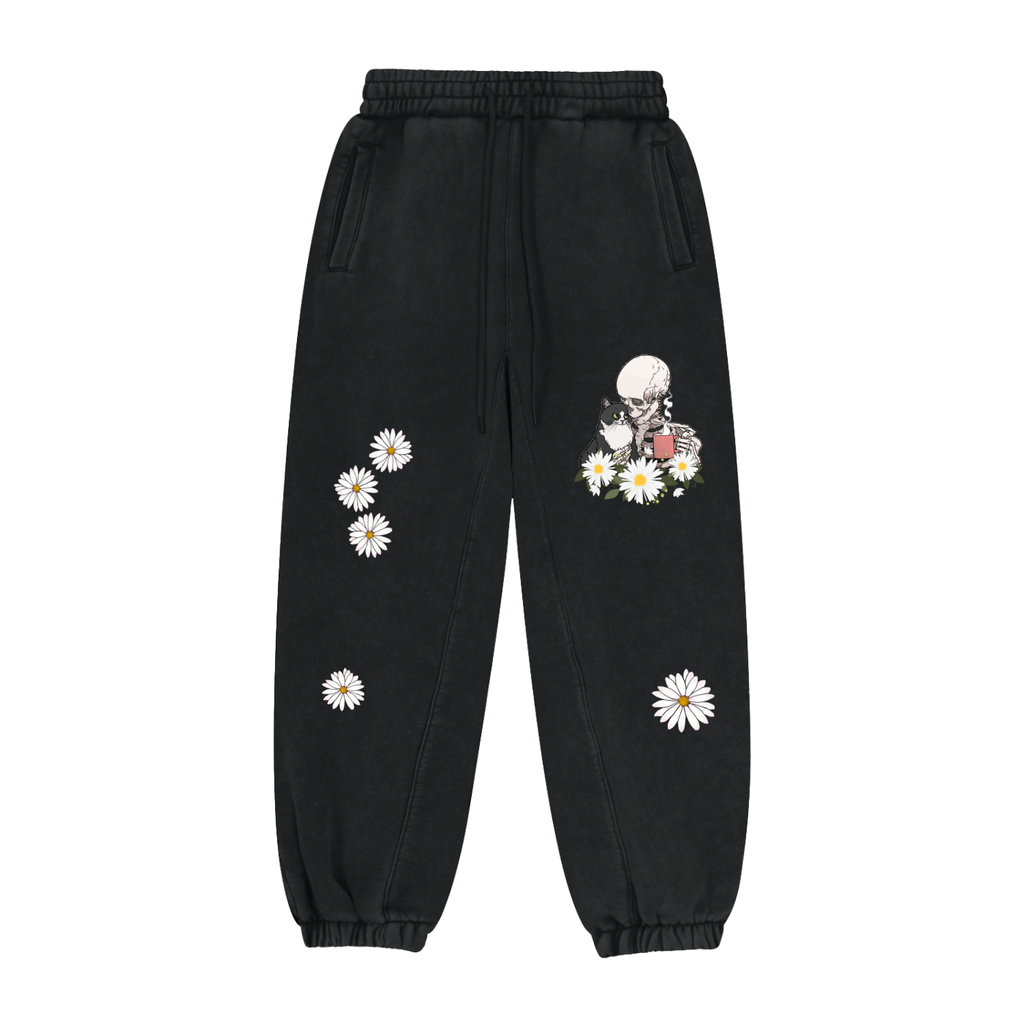 Bukser,Sweatpants,Pants,Vedoy,Flower Collection ,Flower,Flower print,Skeleton,Skjelett ,Spooky