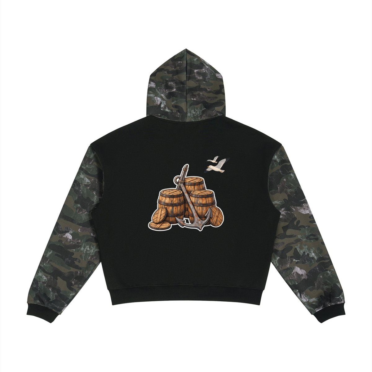 Vedoy,Collectiver,collection,camo,zipup,unisex,haugesund,norwy,norge,barrel,fisher,fishermn,comfy,qulity,men,women,seagull,Make,mase,fugl,bird