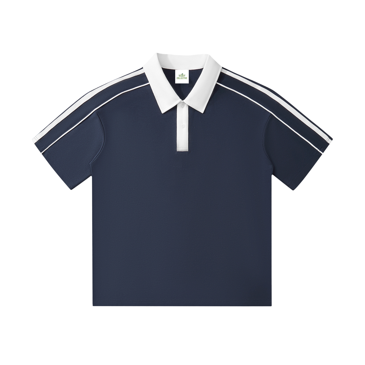Contrast Collar,Short-Sleeve,Polo ,Shirt,Vedoy Collective,cotton,Comfy,High-Quality,Unisex,Formal