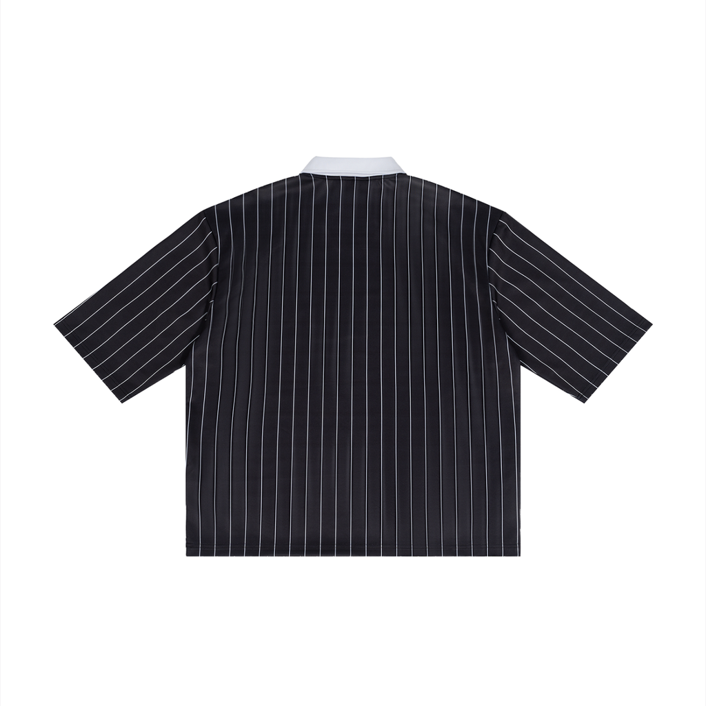 Vedoy,Collective,Striped,Thin,Sport,Gym,Idrett,boxy,collar,collared,unisex,men,women,femake,female,male,summer,sportsy,soccer,stripes,red,white,black,polyester