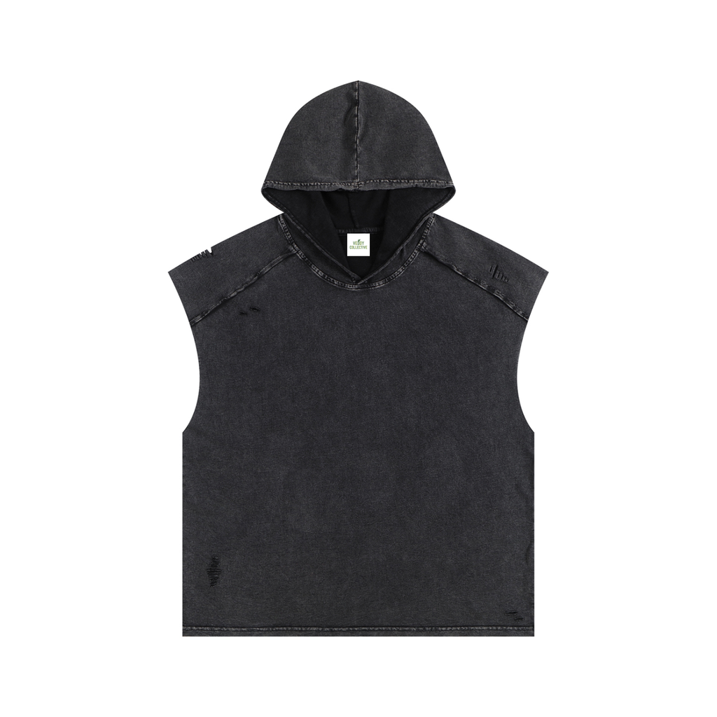Vedoy Collective,100% Cotton,Tank Top,Snow Washed,Boxy,Hooded,Pure Cotton,Comfort,High-Quality,Unisex