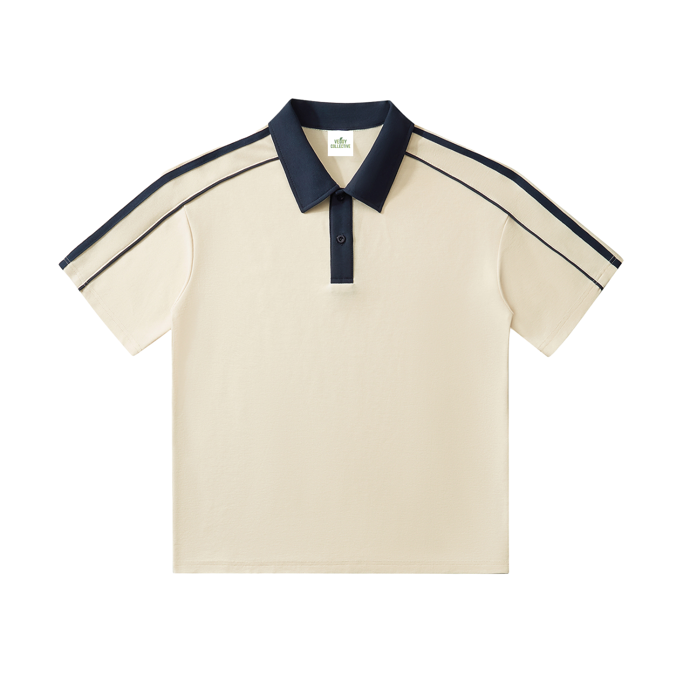 Contrast Collar,Short-Sleeve,Polo ,Shirt,Vedoy Collective,cotton,Comfy,High-Quality,Unisex,Formal