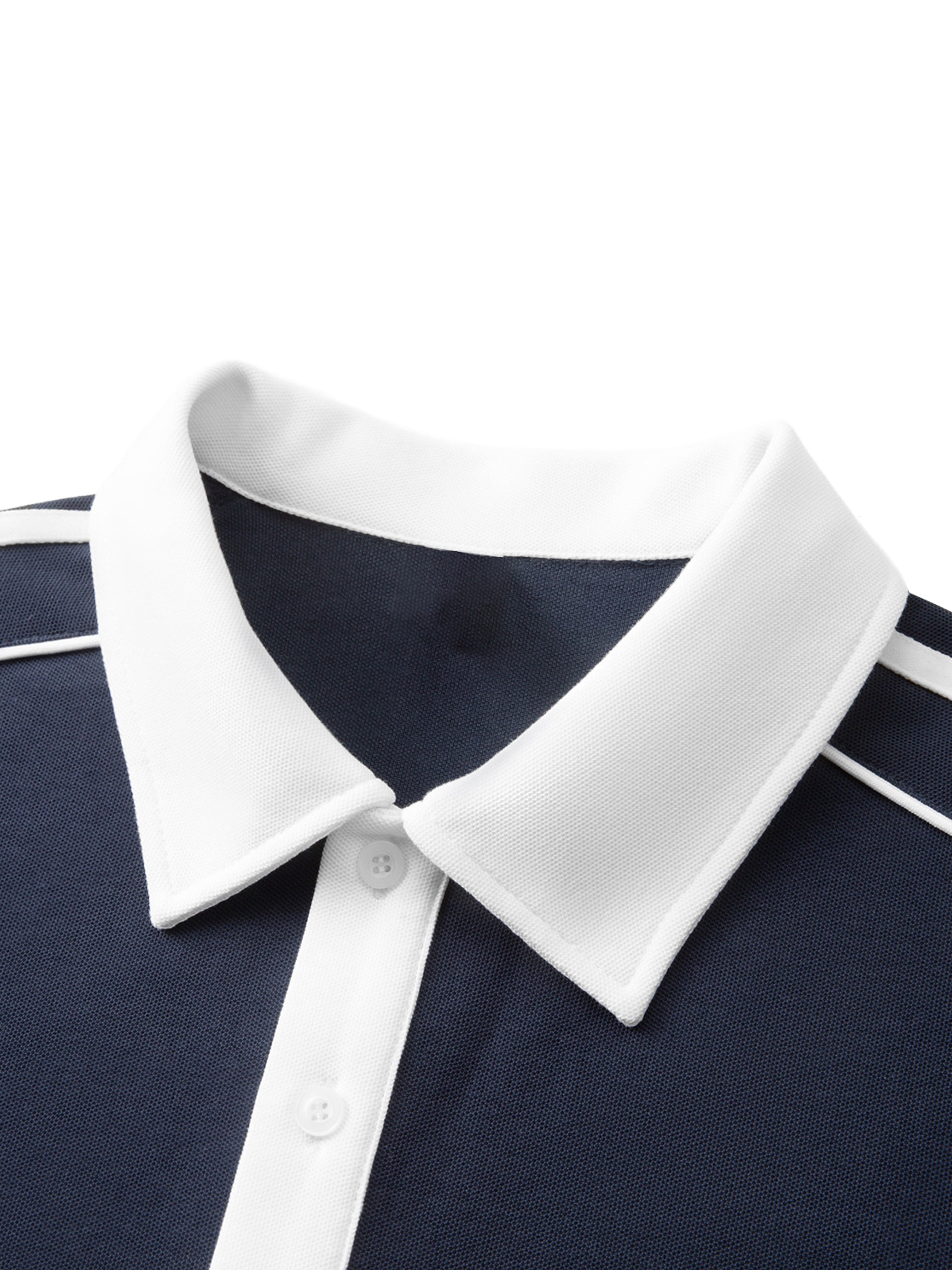 Contrast Collar,Short-Sleeve,Polo ,Shirt,Vedoy Collective,cotton,Comfy,High-Quality,Unisex,Formal