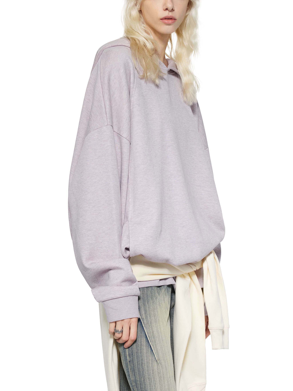 Essential Oversized Fleece Hoodie - Butterfly Flower