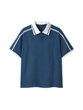 Unisex Contrast Piping Polo Shirt — blank garment reference